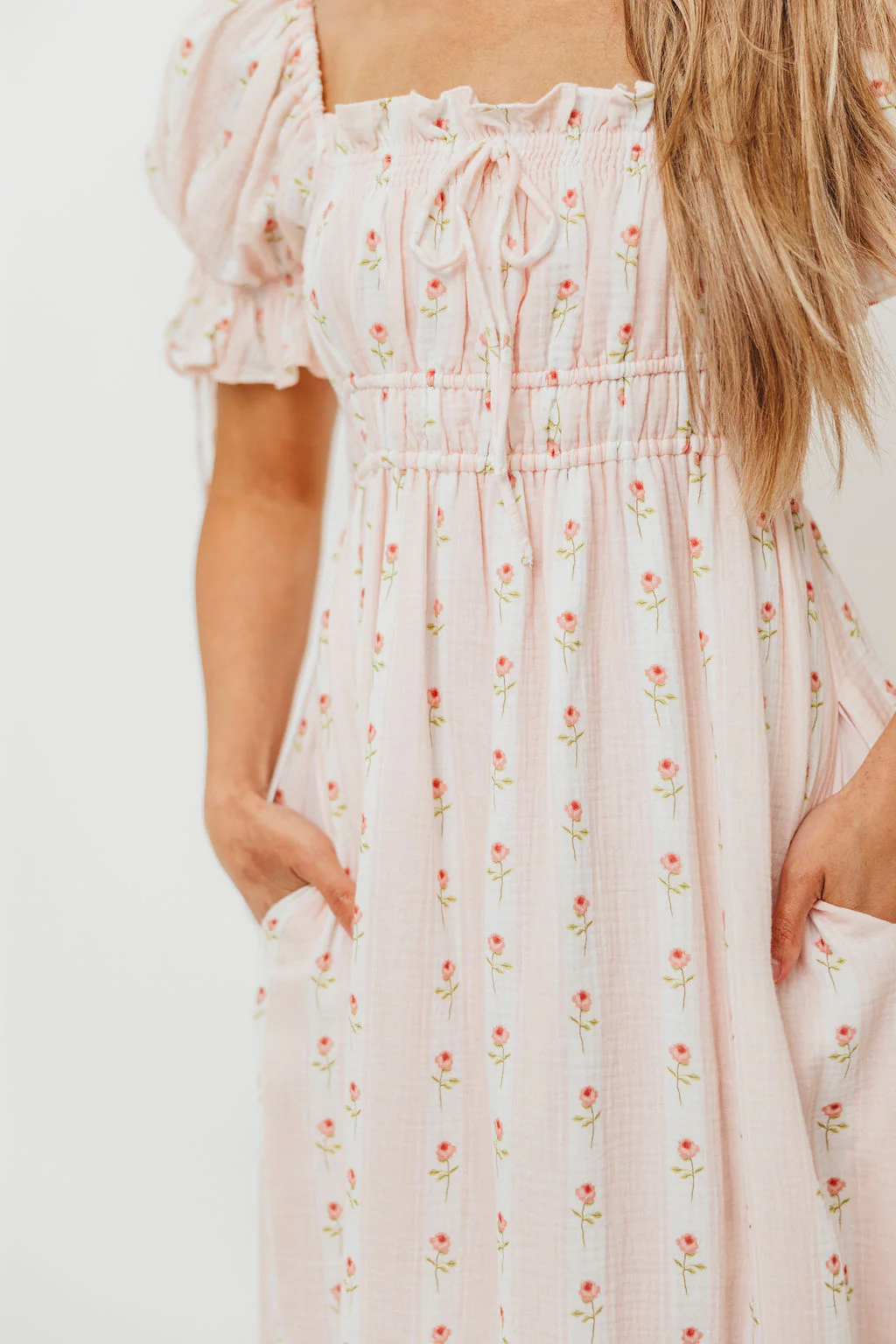 Savanna Steppe 100% Cotton Dress in Pink Rose - Bump Friendly & Inclusive Sizing - Image 2