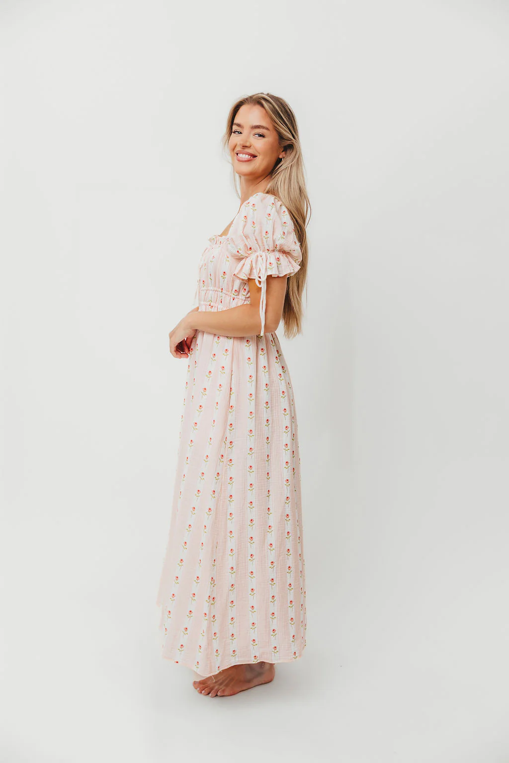 Savanna Steppe 100% Cotton Dress in Pink Rose - Bump Friendly & Inclusive Sizing - Image 3