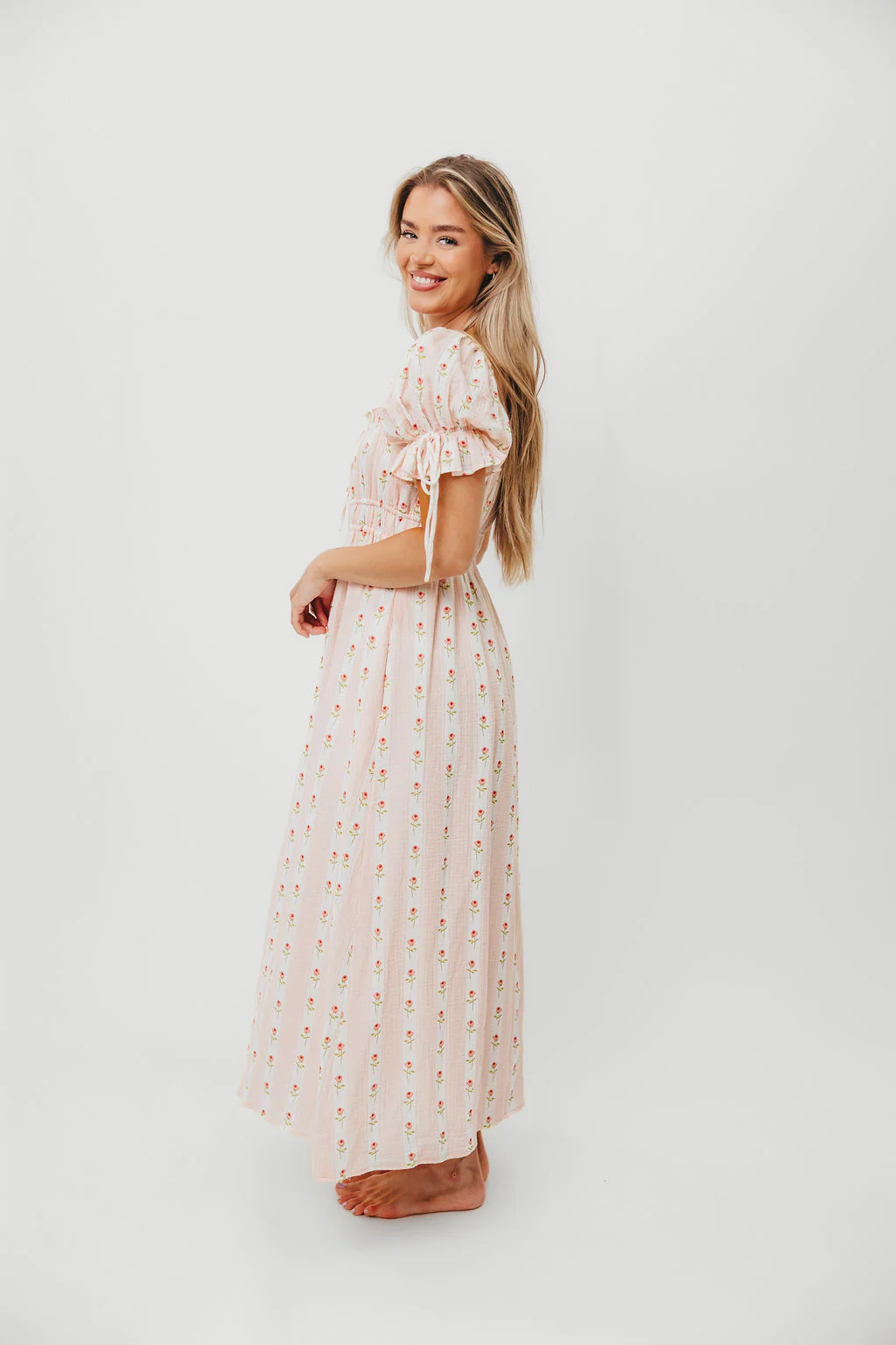 Savanna Steppe 100% Cotton Dress in Pink Rose - Bump Friendly & Inclusive Sizing - Image 4