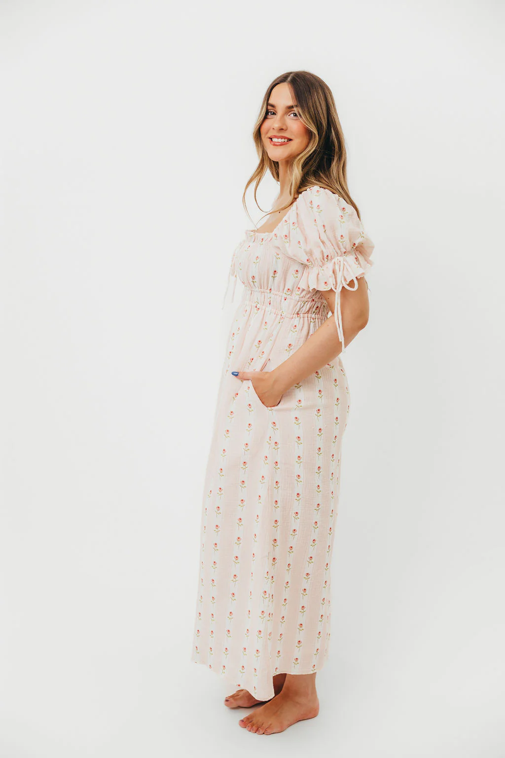 Savanna Steppe 100% Cotton Dress in Pink Rose - Bump Friendly & Inclusive Sizing - Image 6