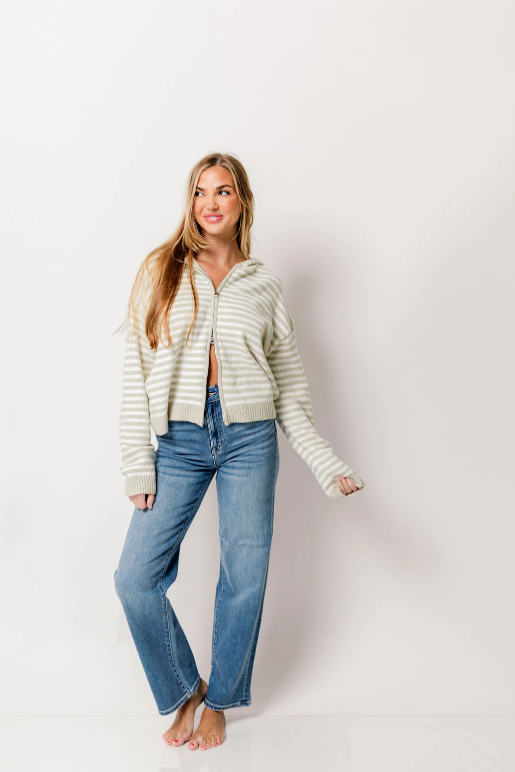 Tracey High Rise Straight Jean with 30” Inseam in Medium Dark - Image 6
