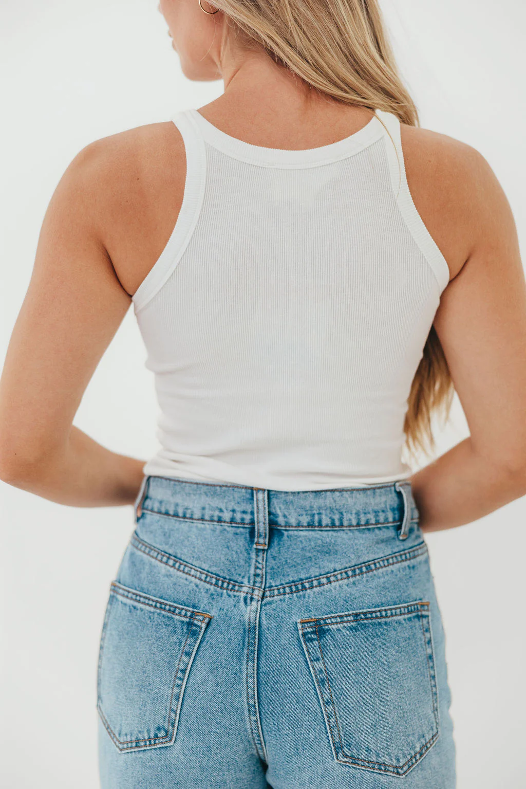 Chandler Tank Top in Off-White - Image 4