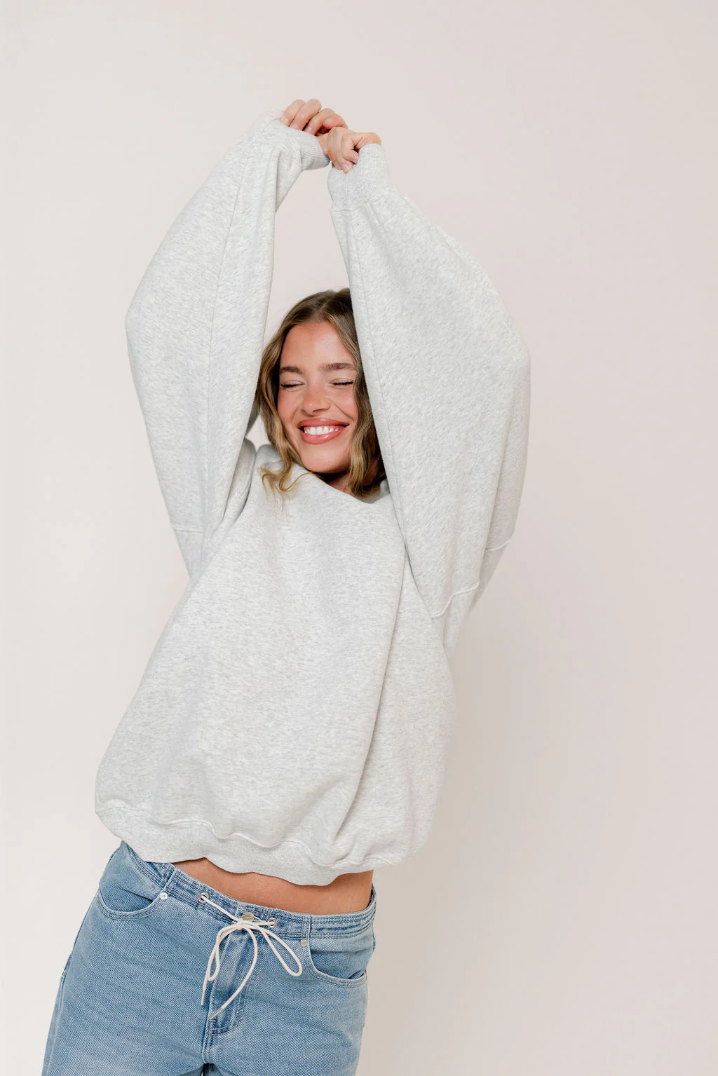Airport 100% Cotton Sweatshirt in Pearl Gray - Image 3