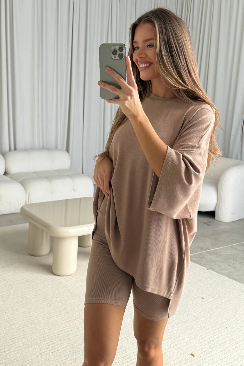 All Weekend Long Set Short Sleeves Biscotti - Image 5