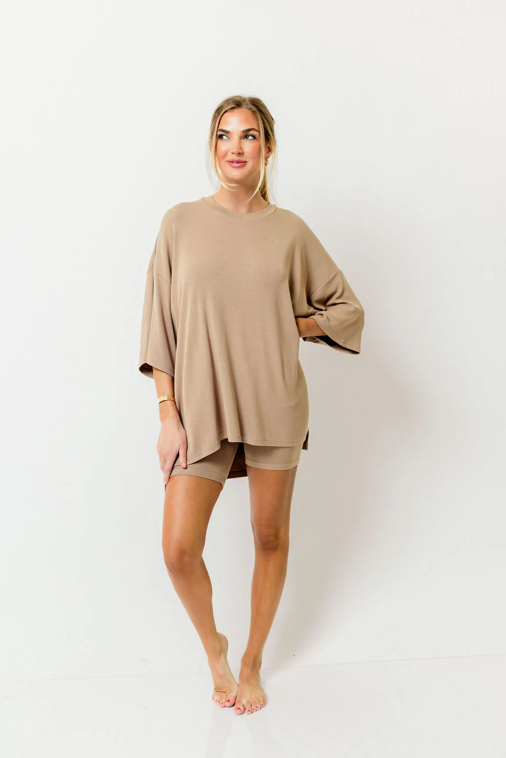 All Weekend Long Set Short Sleeves Biscotti - Image 7