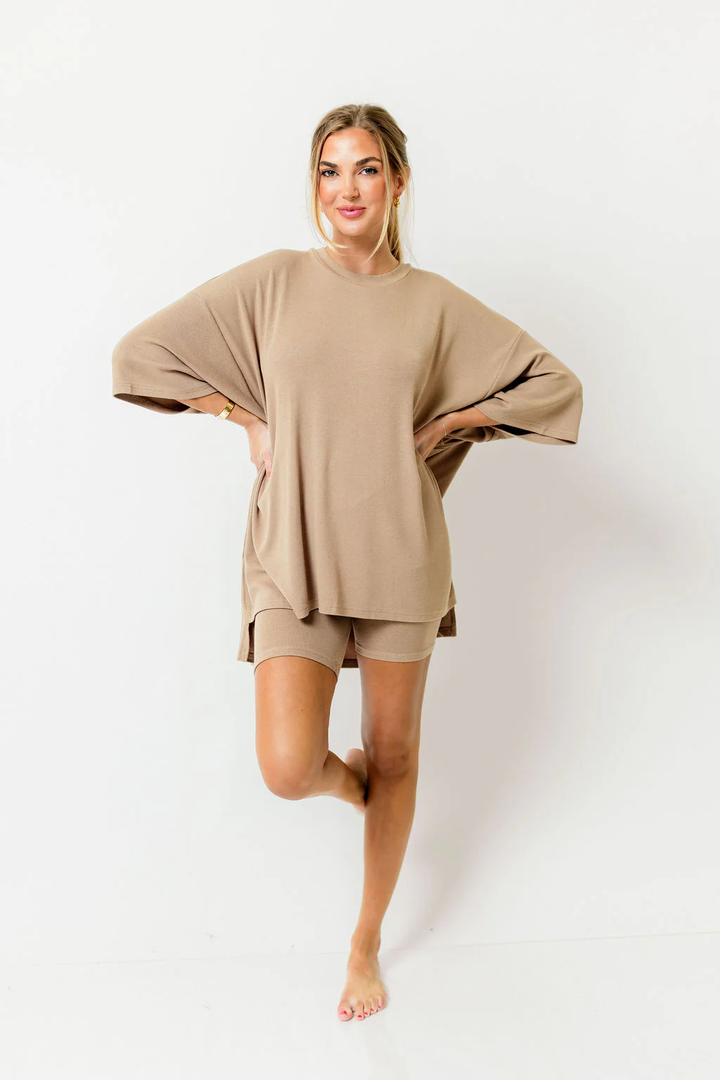All Weekend Long Set Short Sleeves Biscotti - Image 9