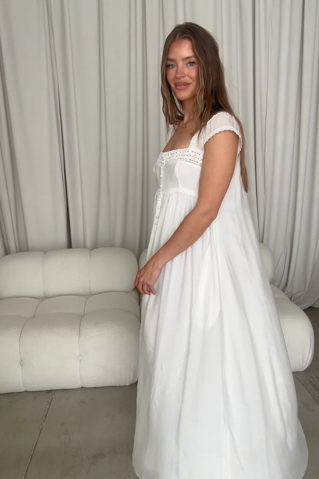 Amelie Maxi Dress in Off-White *5/31 PRE-ORDER* - Image 12