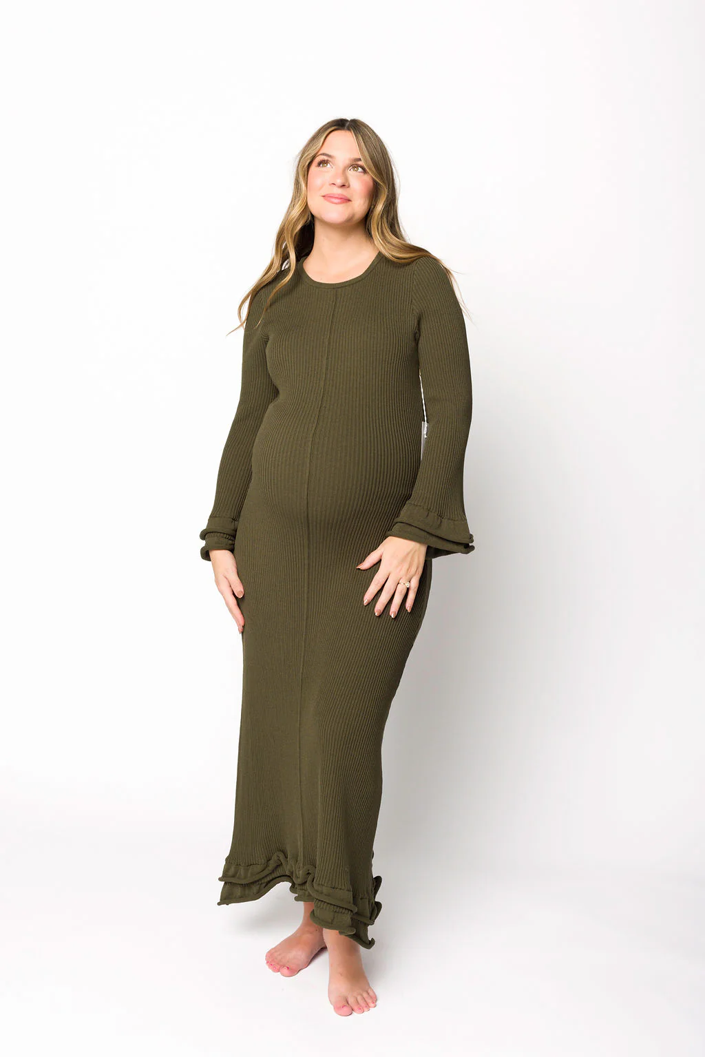 Arlet Dress in Olive - Bump Friendly *Final Sale* - Image 11
