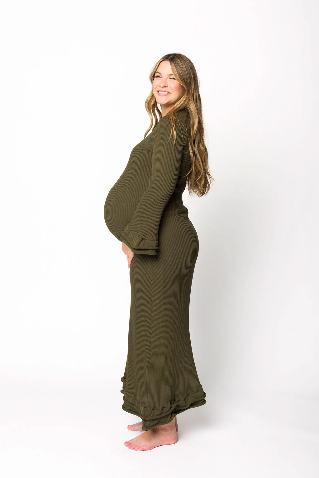 Arlet Dress in Olive - Bump Friendly *Final Sale* - Image 13
