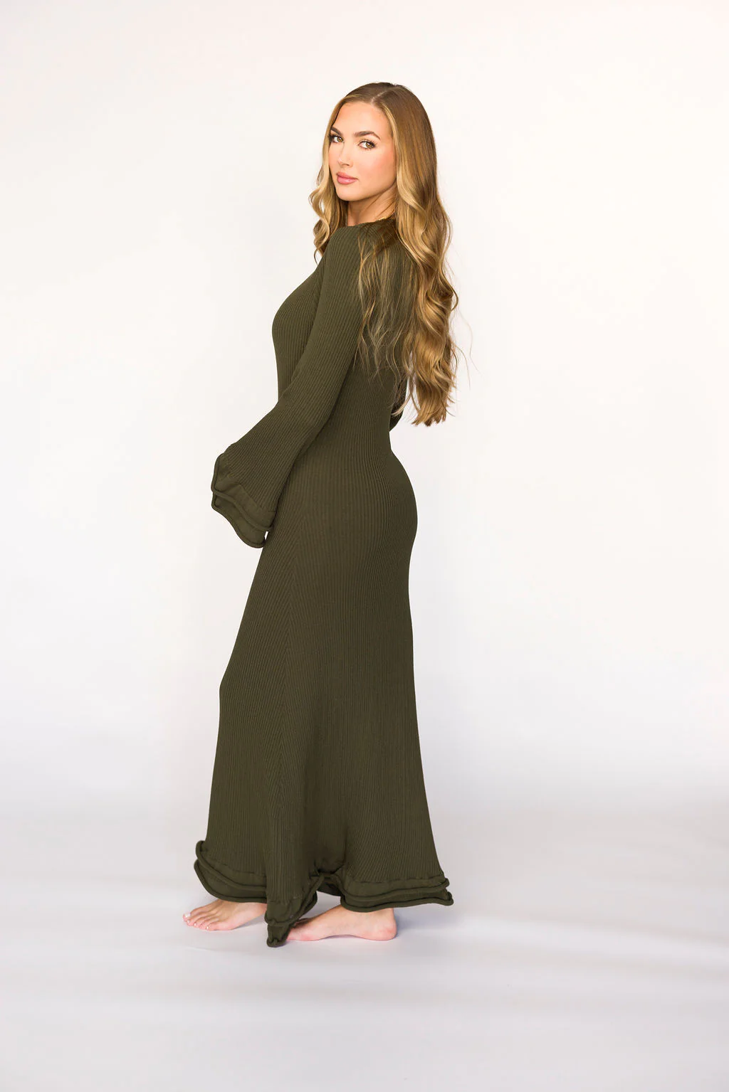 Arlet Dress in Olive - Bump Friendly *Final Sale* - Image 3