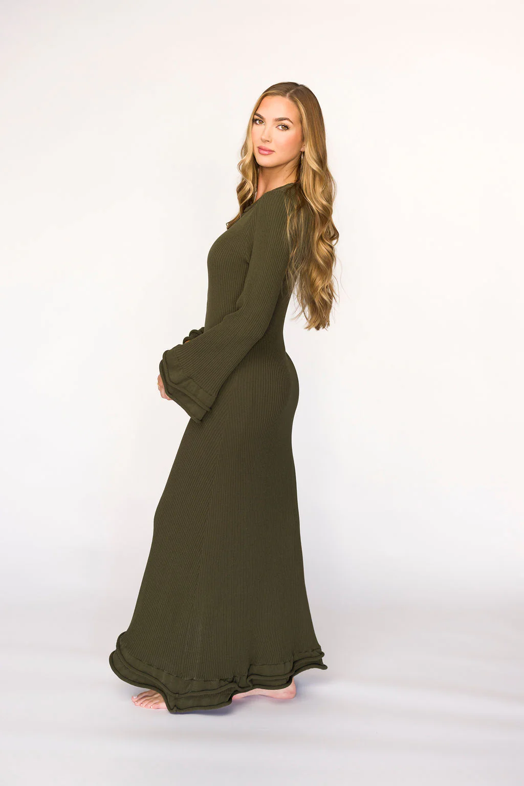 Arlet Dress in Olive - Bump Friendly *Final Sale* - Image 4