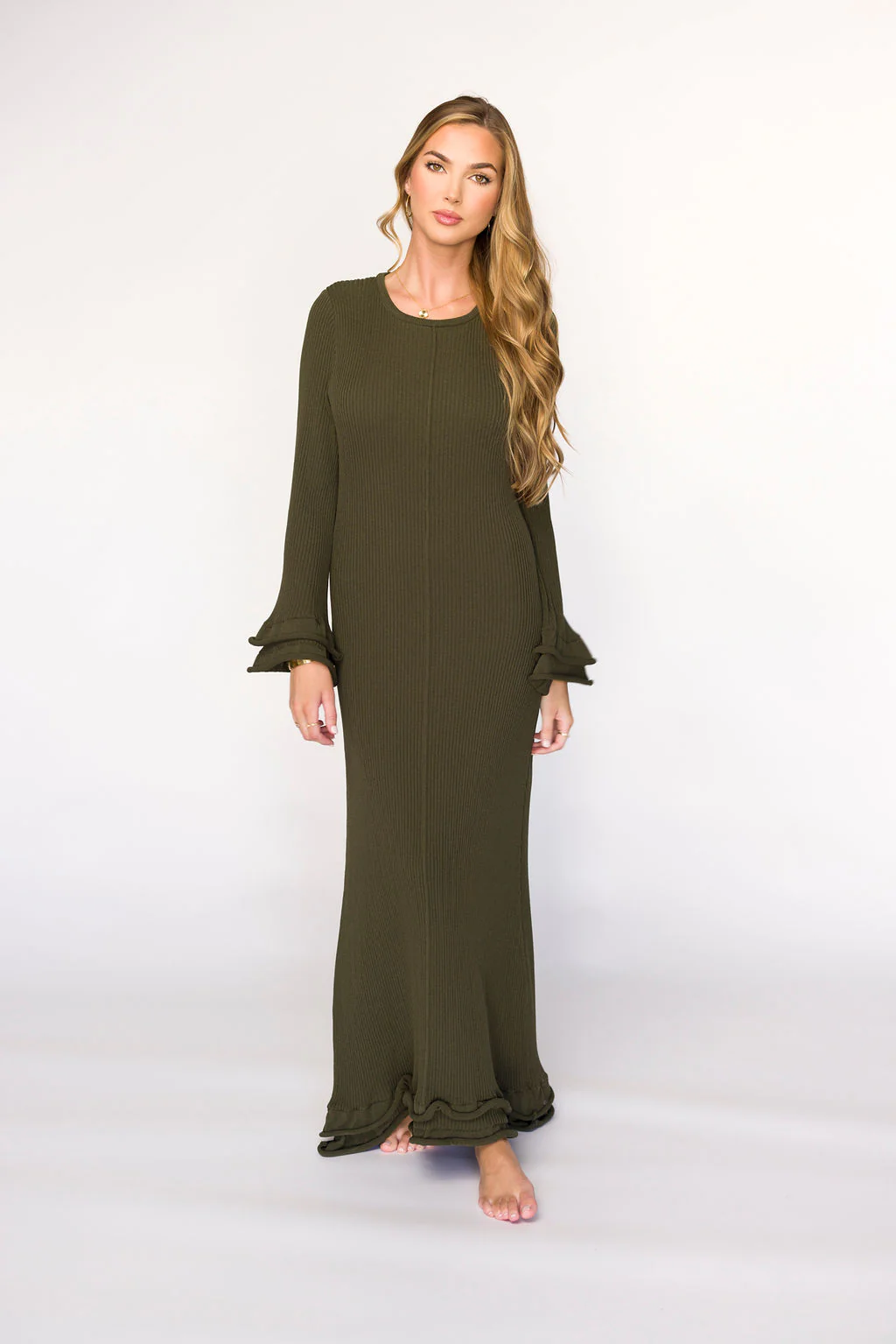 Arlet Dress in Olive - Bump Friendly *Final Sale* - Image 6