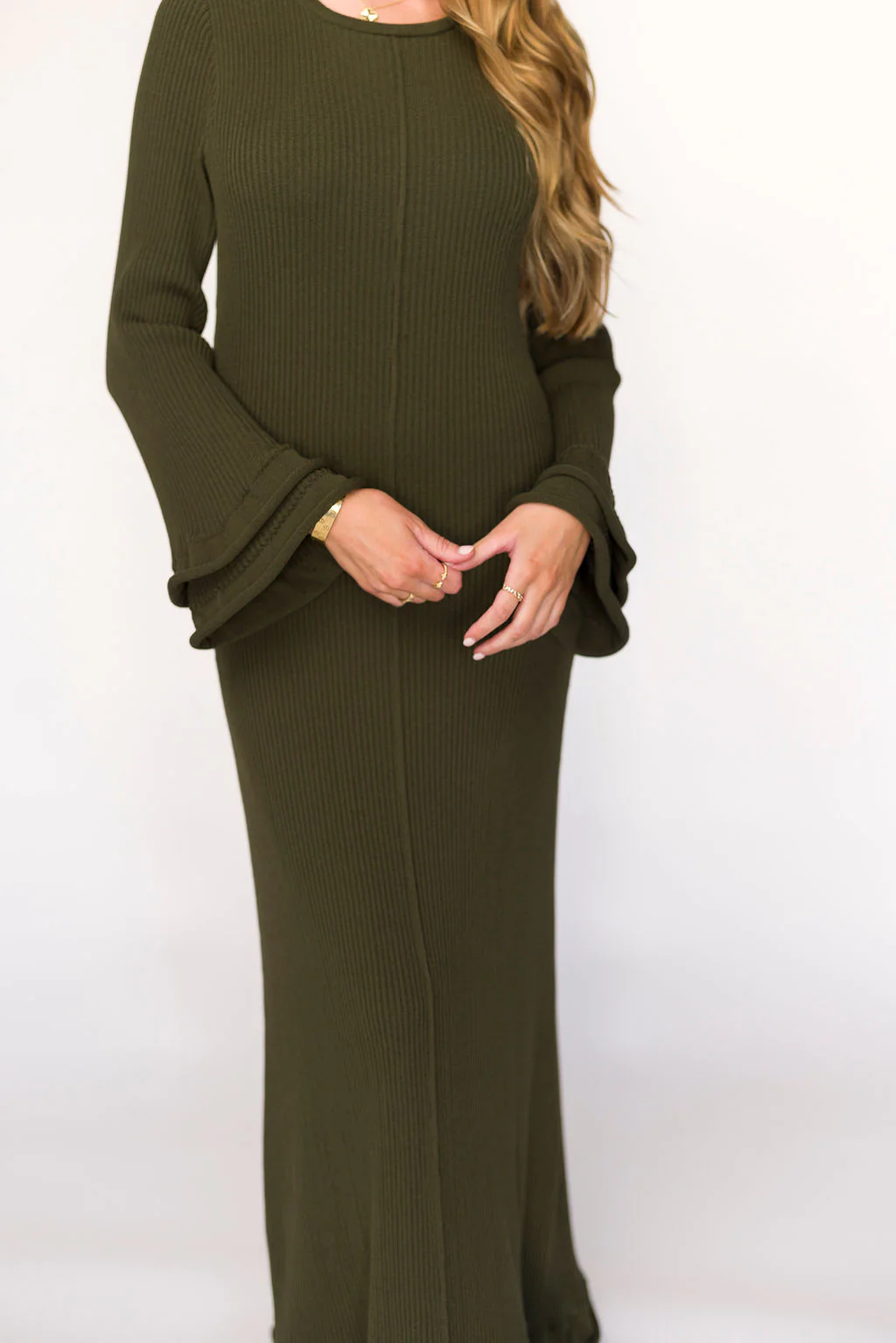 Arlet Dress in Olive - Bump Friendly *Final Sale* - Image 7