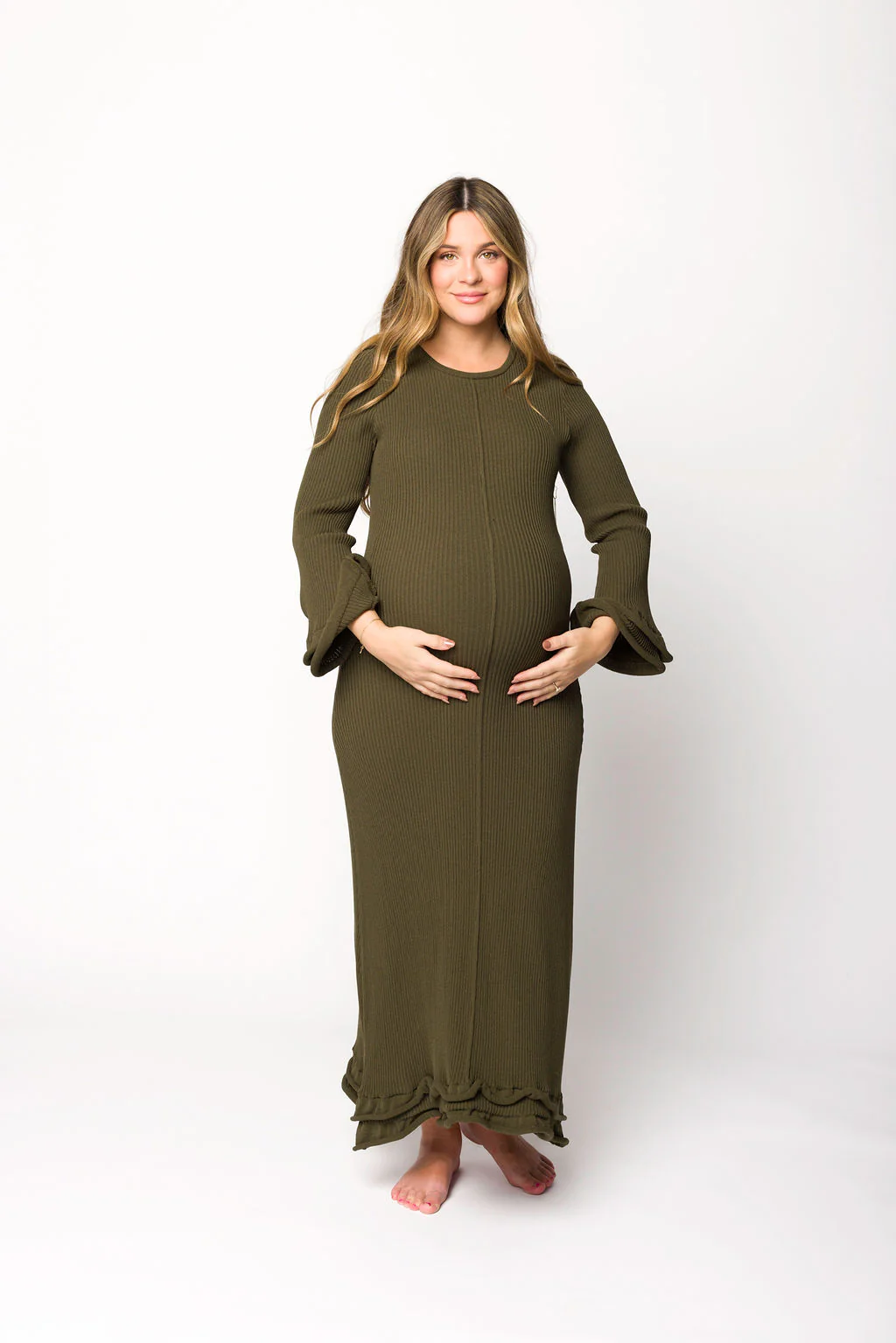 Arlet Dress in Olive - Bump Friendly *Final Sale* - Image 9