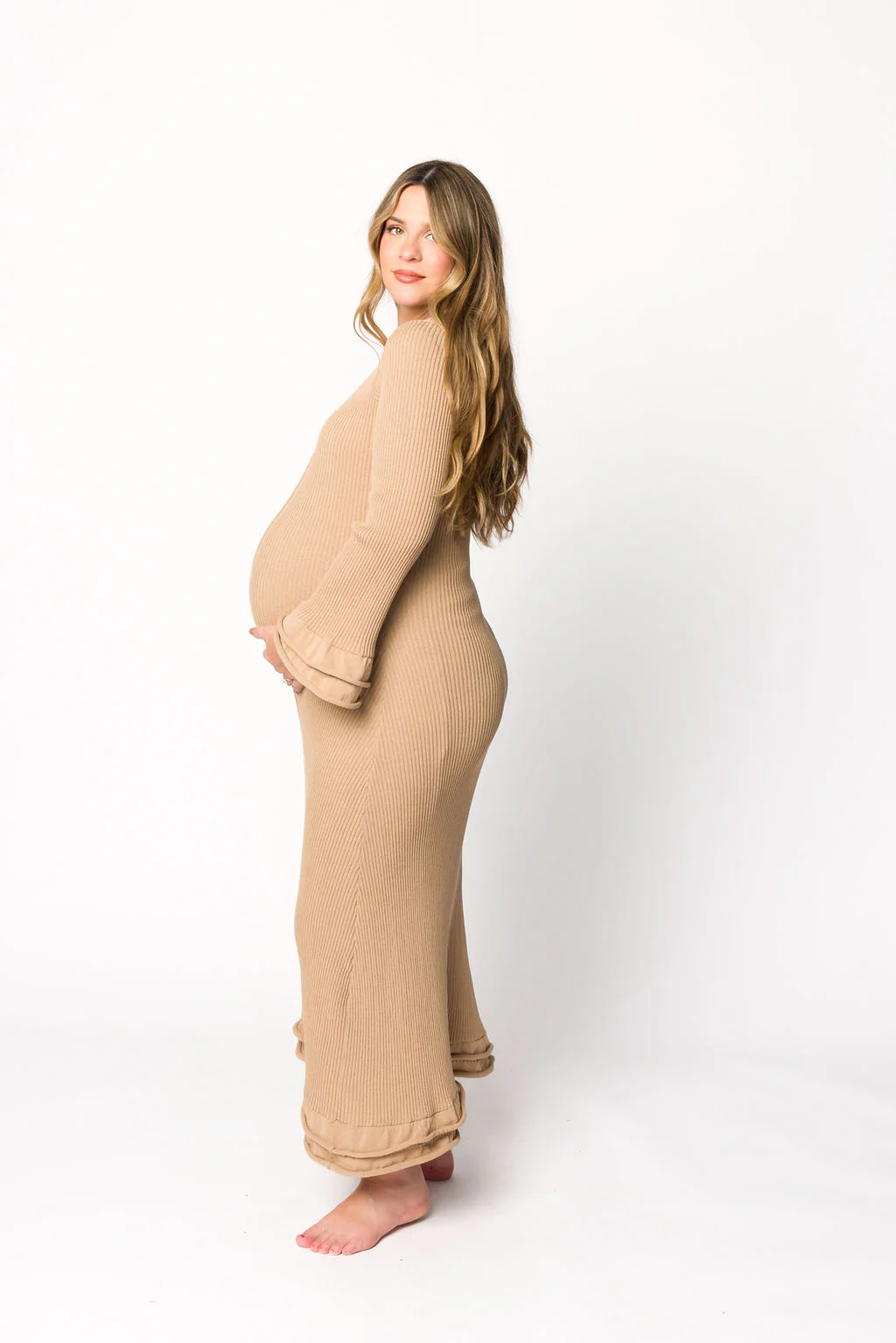 Arlet Dress in Taupe - Bump Friendly *Final Sale* - Image 12