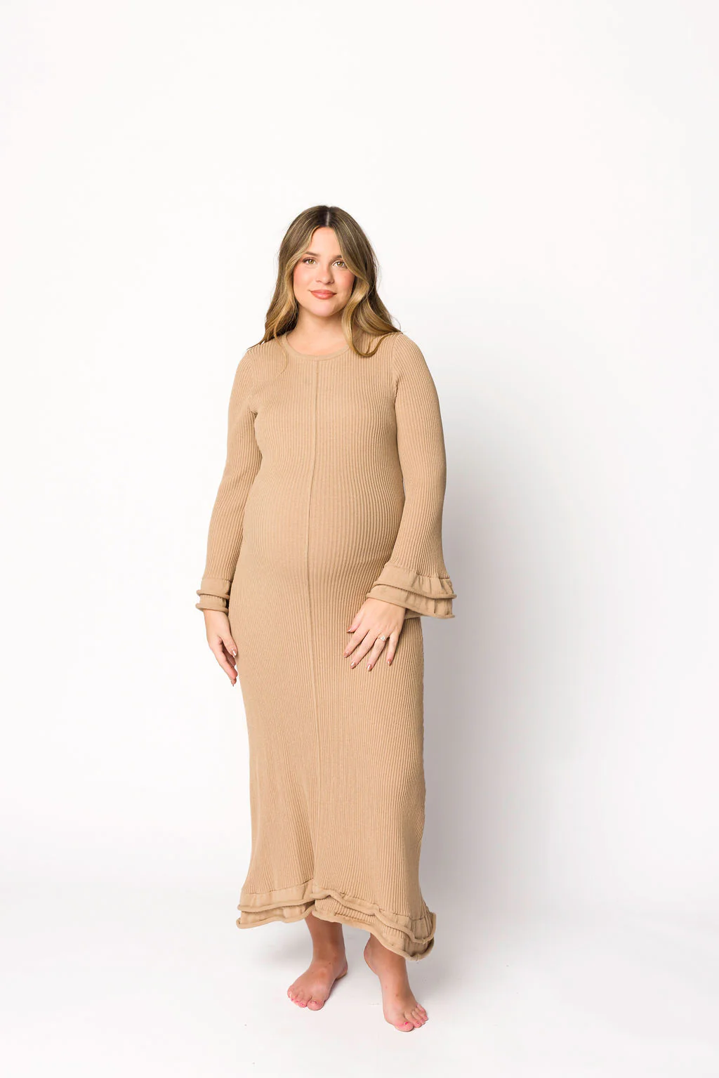Arlet Dress in Taupe - Bump Friendly *Final Sale* - Image 8