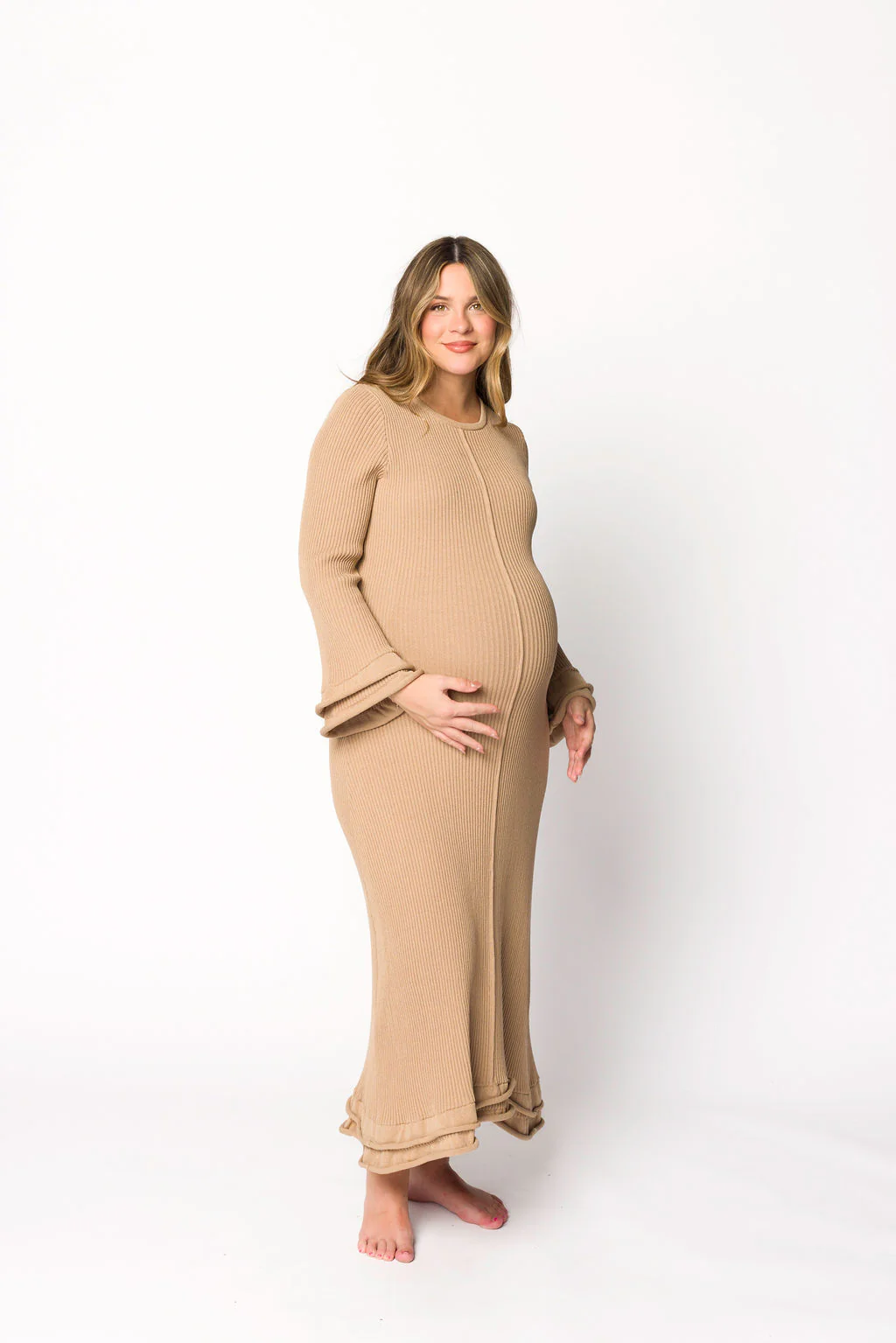Arlet Dress in Taupe - Bump Friendly *Final Sale* - Image 9