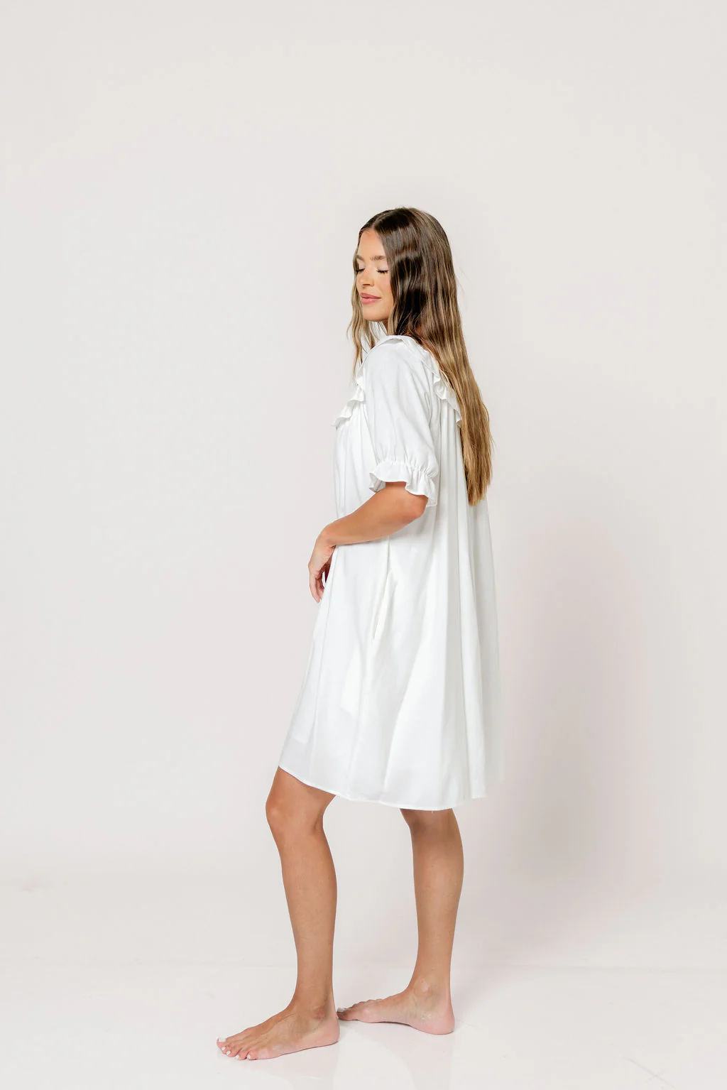 Betty Mini Dress in Off-White - Image 10