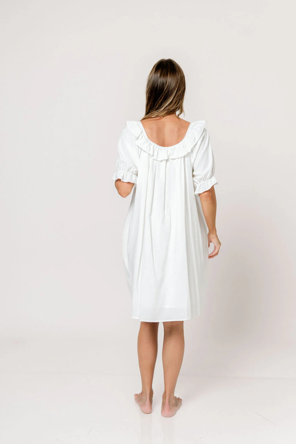 Betty Mini Dress in Off-White - Image 8
