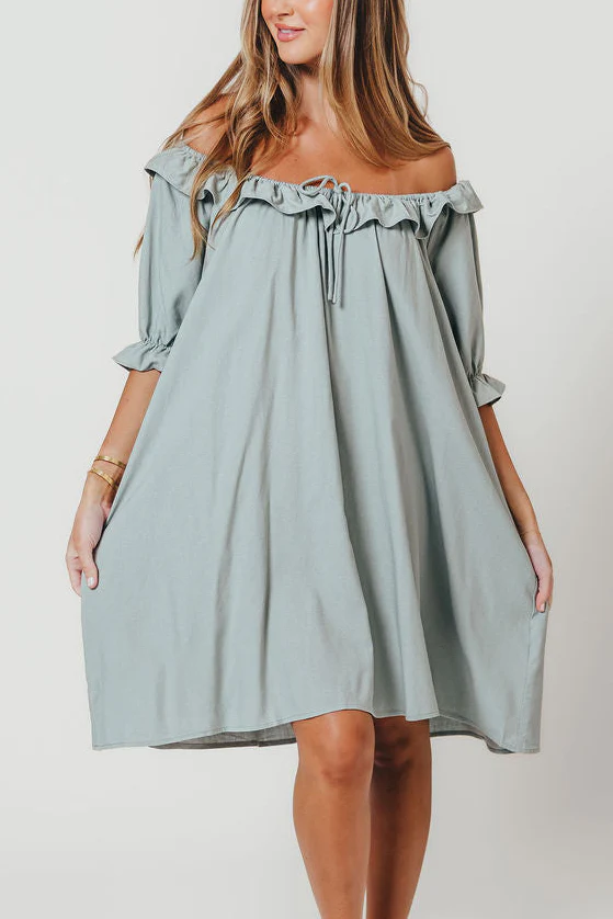 Betty Mini Dress in Sage - Image 3