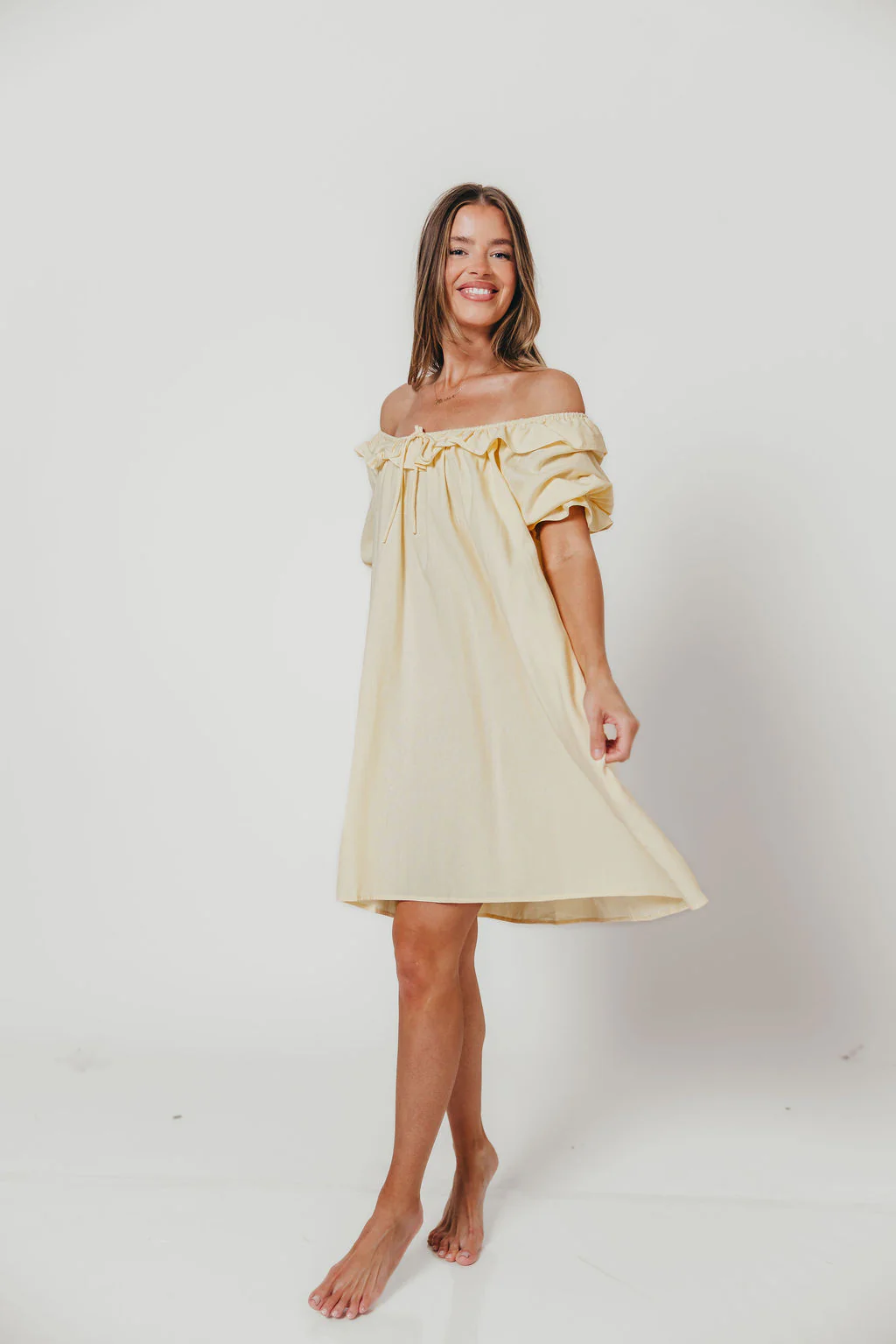 Betty Mini Dress in Butter - Image 12