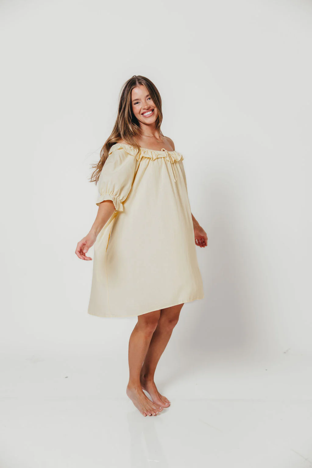 Betty Mini Dress in Butter - Image 13