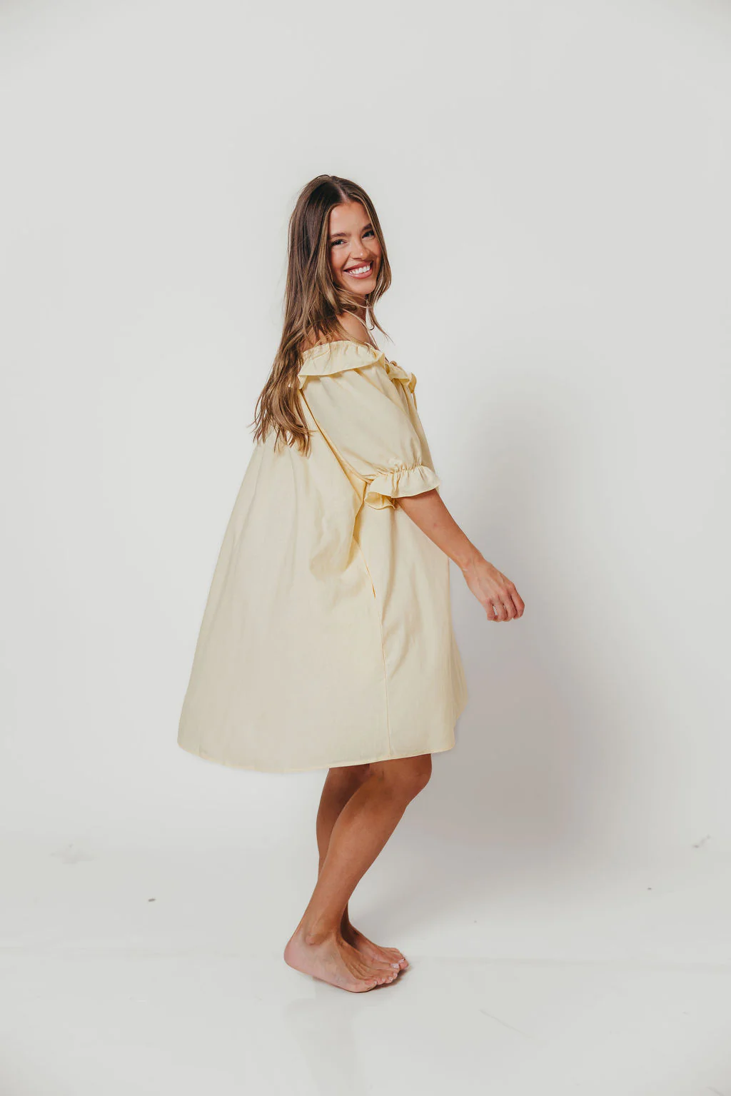 Betty Mini Dress in Butter - Image 14
