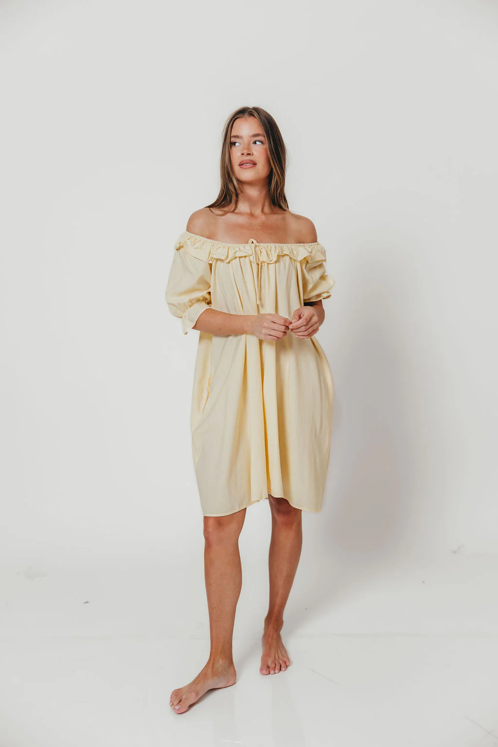 Betty Mini Dress in Butter - Image 4