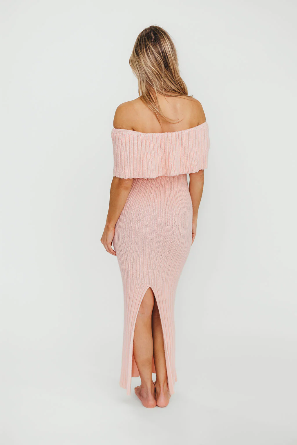 Aston Bow Front Maxi Sweater Dress in Pinkish Petal – Bump Friendly & Inclusive Sizing (XS-3XL) - Image 11
