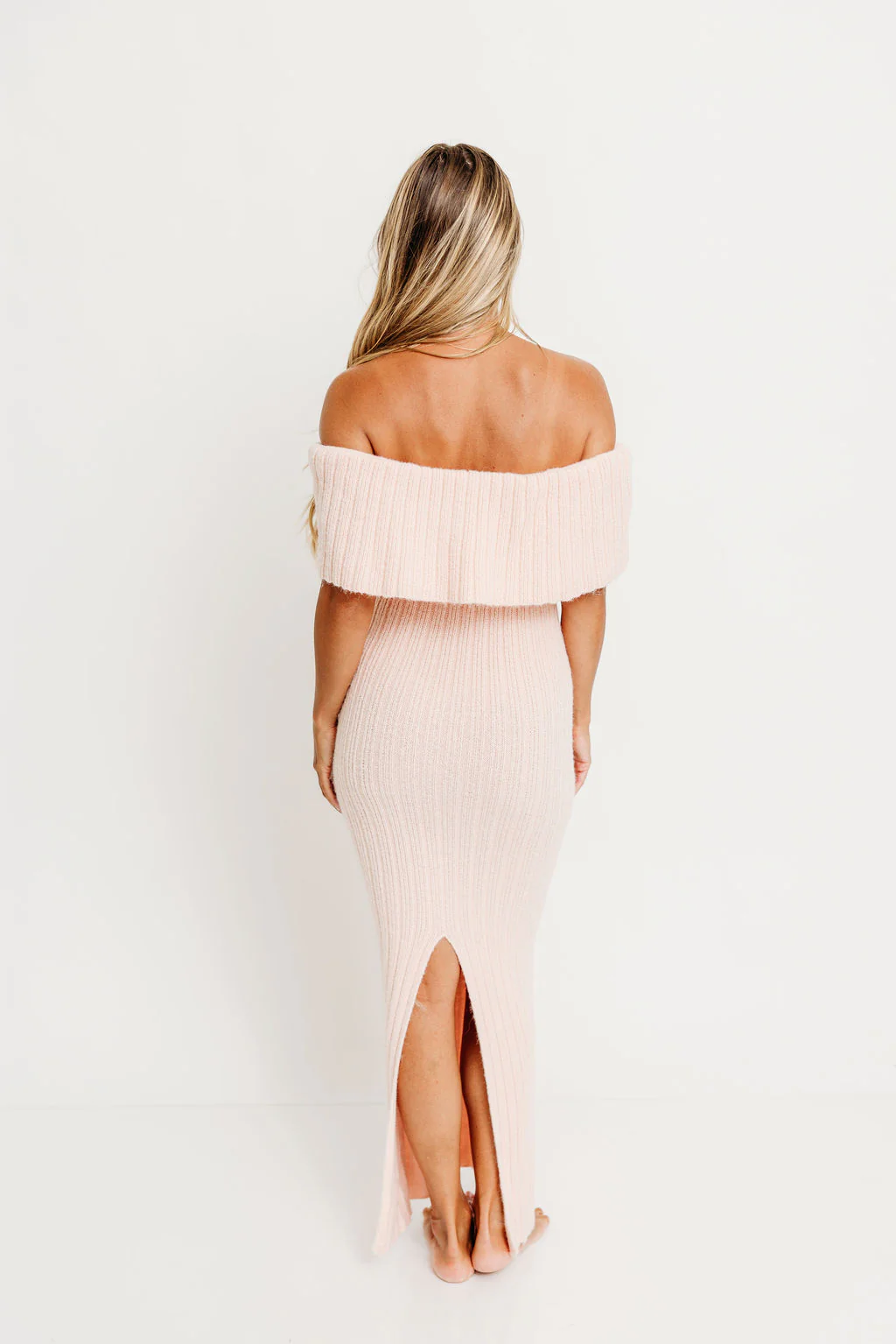 Aston Bow Front Maxi Sweater Dress in Pinkish Petal – Bump Friendly & Inclusive Sizing (XS-3XL) - Image 14