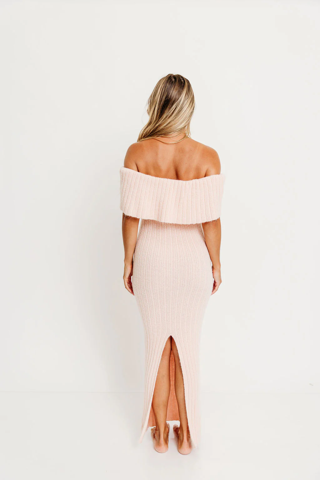 Aston Bow Front Maxi Sweater Dress in Pinkish Petal – Bump Friendly & Inclusive Sizing (XS-3XL) - Image 15