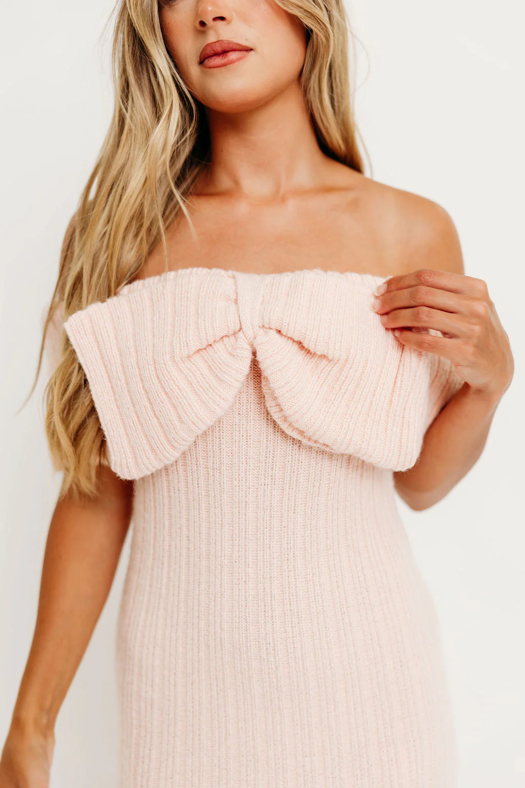 Aston Bow Front Maxi Sweater Dress in Pinkish Petal – Bump Friendly & Inclusive Sizing (XS-3XL) - Image 17