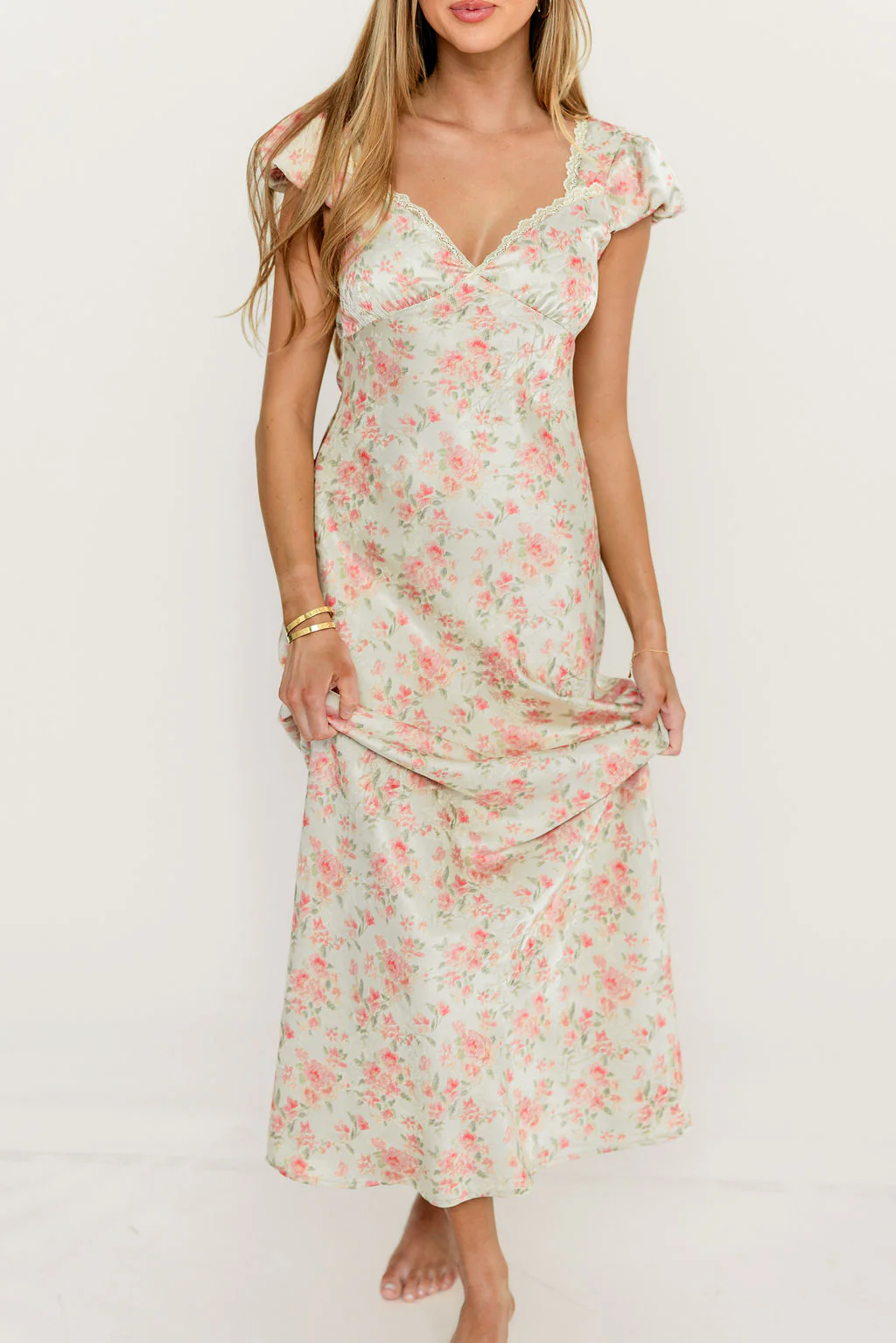 Aubrey Maxi Dress in Porcelain Blossom