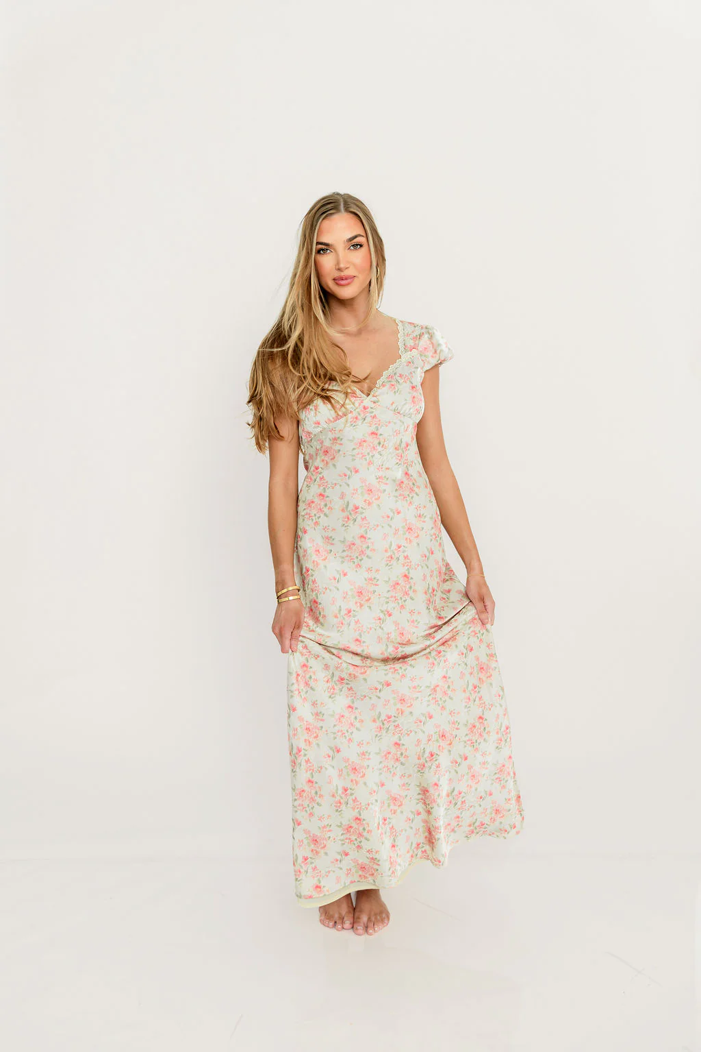 Aubrey Maxi Dress in Porcelain Blossom - Image 2