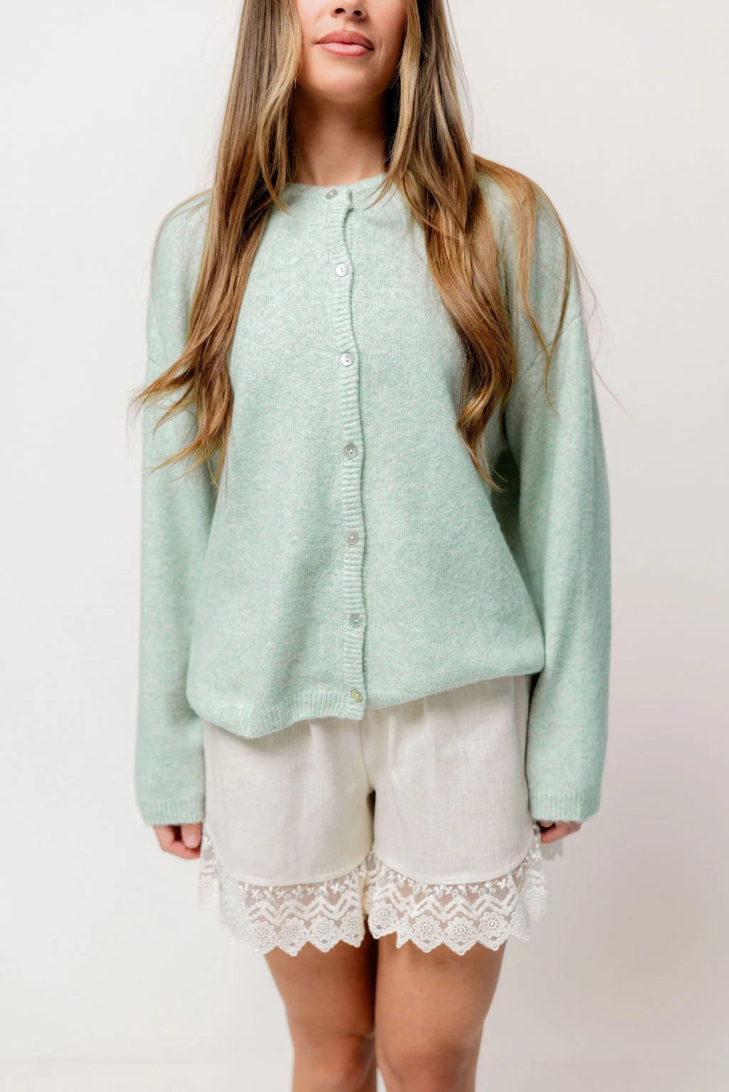 Aurora Cardigan Top in Mint