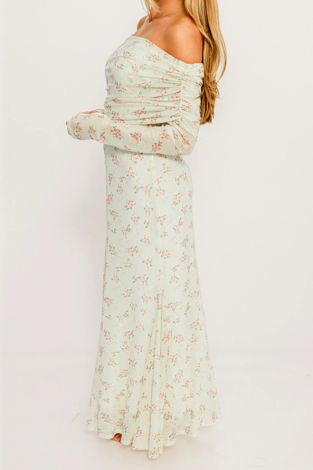 Azaleia Maxi Dress in Blush Floral - Bump Friendly - Size Up for Maternity - Image 5