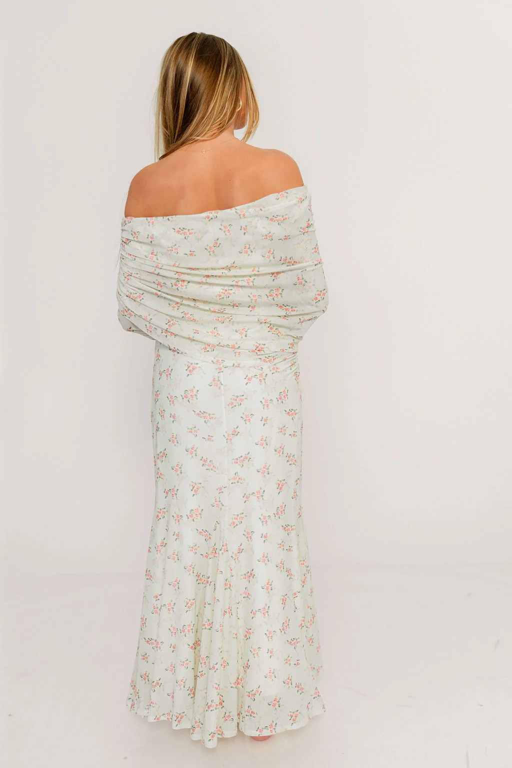 Azaleia Maxi Dress in Blush Floral - Bump Friendly - Size Up for Maternity - Image 8