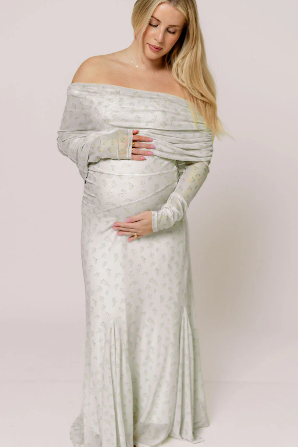 Azaleia Maxi Dress in Muted Sage - Size up for Bump - Image 3
