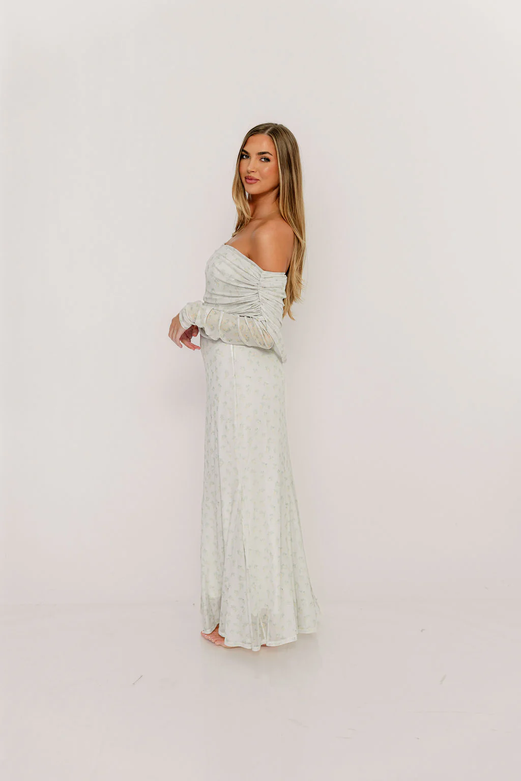 Azaleia Maxi Dress in Muted Sage - Size up for Bump - Image 4