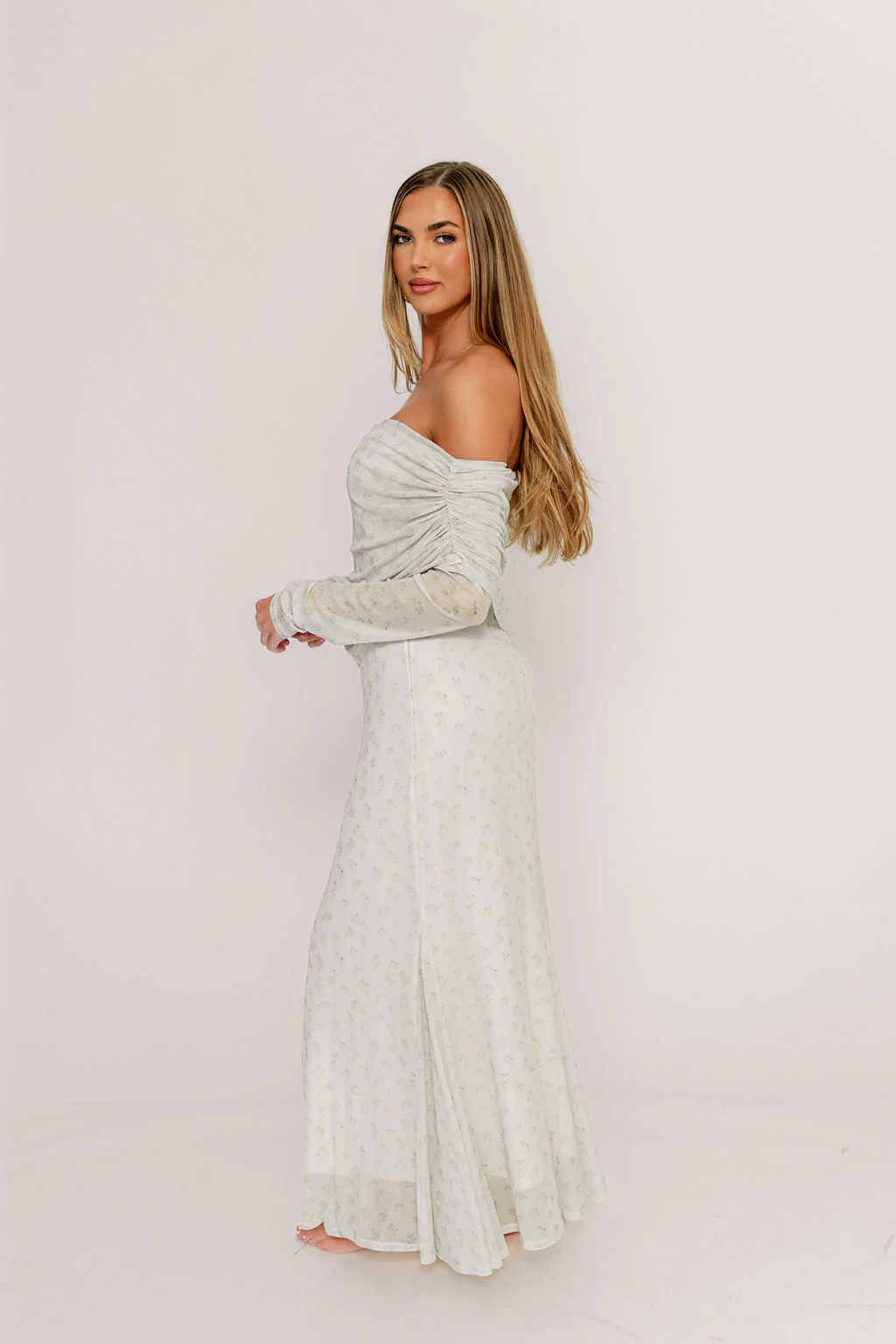 Azaleia Maxi Dress in Muted Sage - Size up for Bump - Image 6