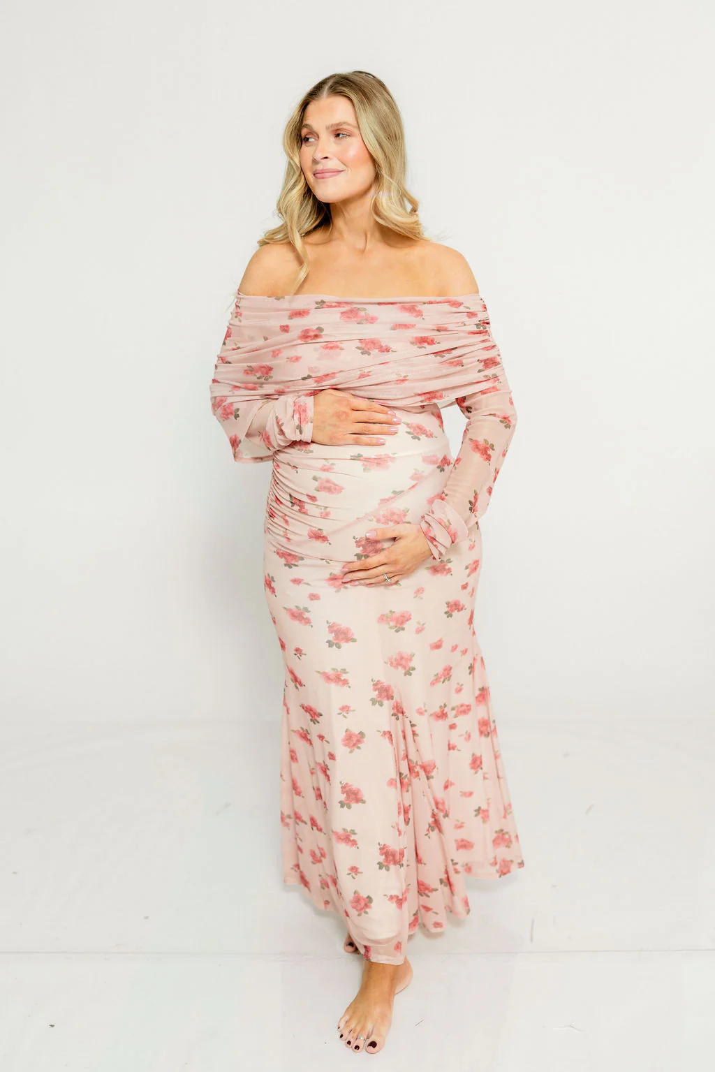 Azaleia Maxi Dress in Pink - Bump Friendly (size up for maternity) - Image 13
