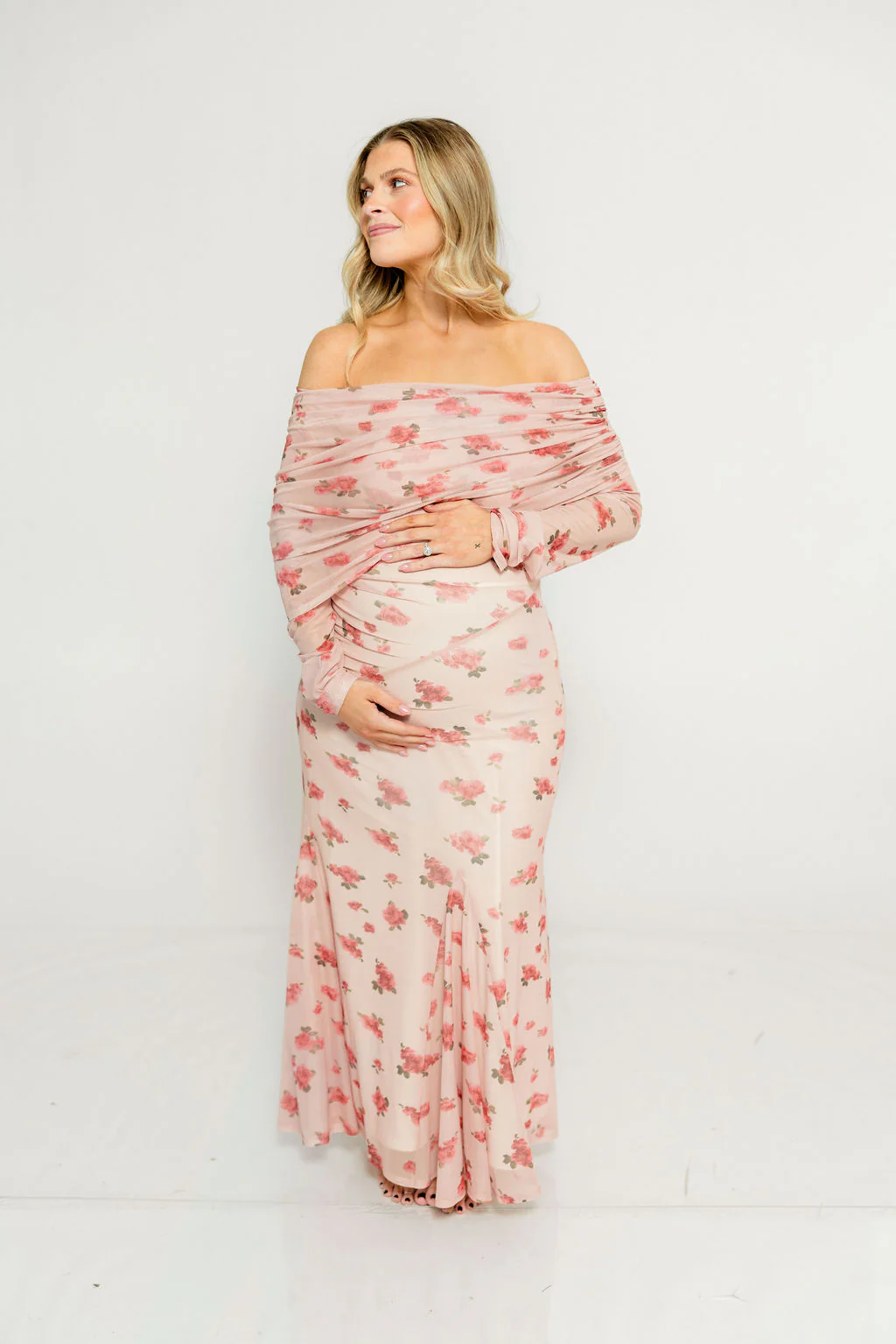 Azaleia Maxi Dress in Pink - Bump Friendly (size up for maternity) - Image 14