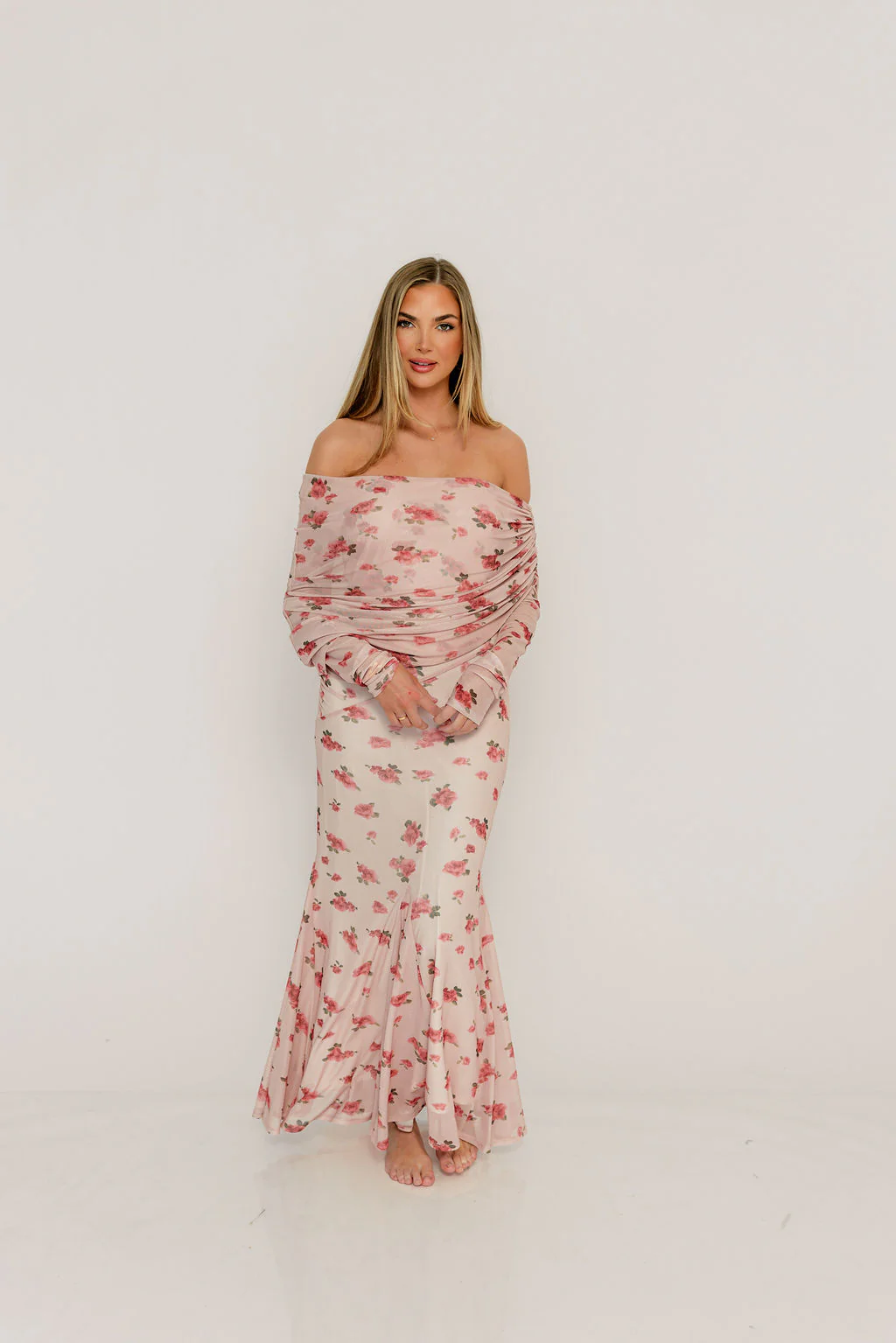 Azaleia Maxi Dress in Pink - Bump Friendly (size up for maternity) - Image 19