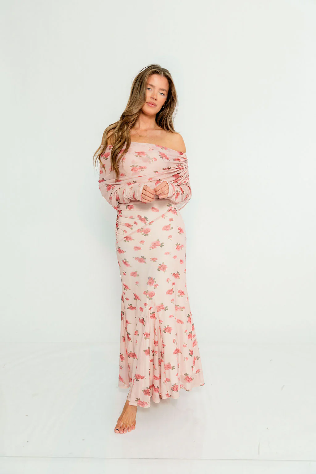 Azaleia Maxi Dress in Pink - Bump Friendly (size up for maternity) - Image 2
