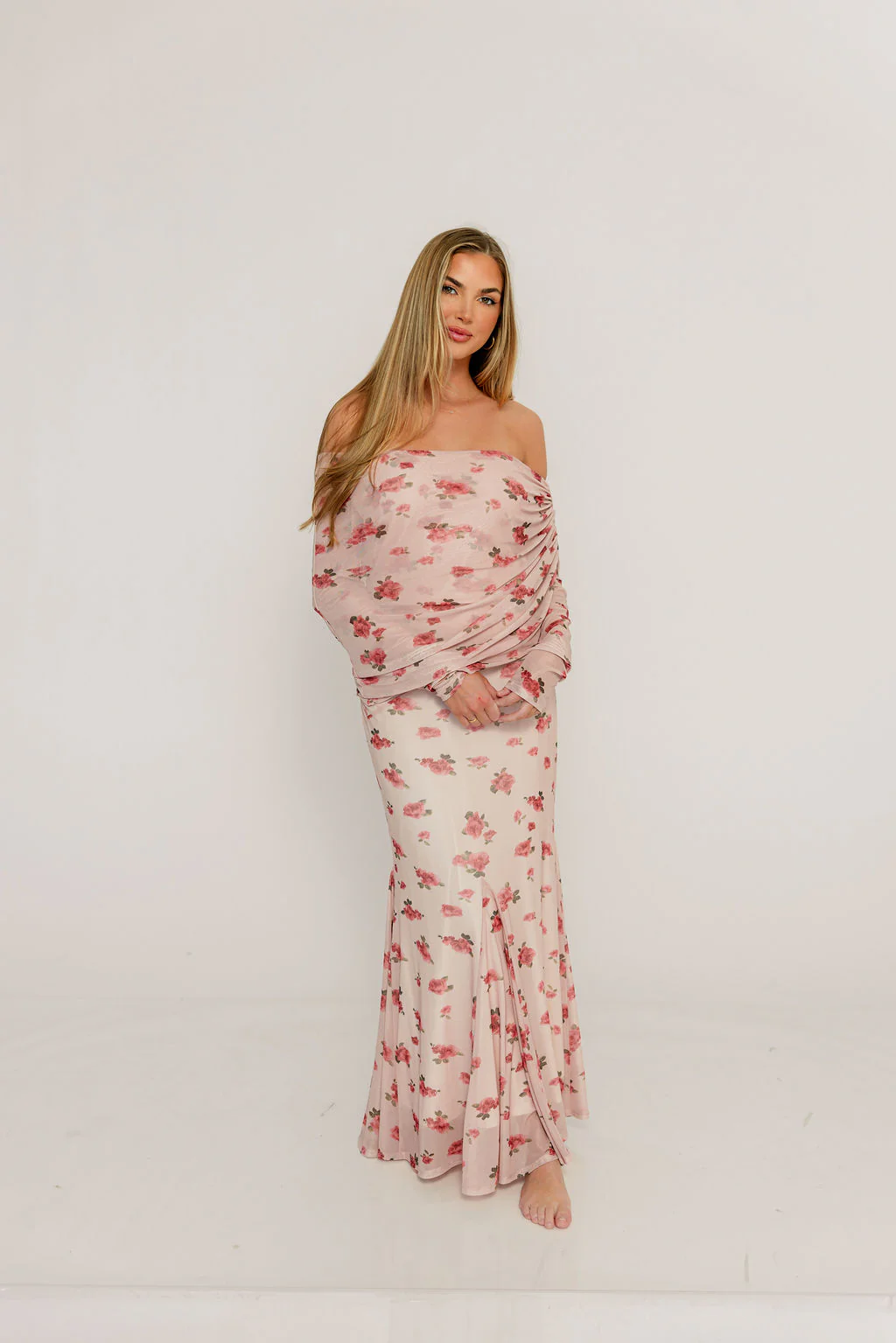 Azaleia Maxi Dress in Pink - Bump Friendly (size up for maternity) - Image 21