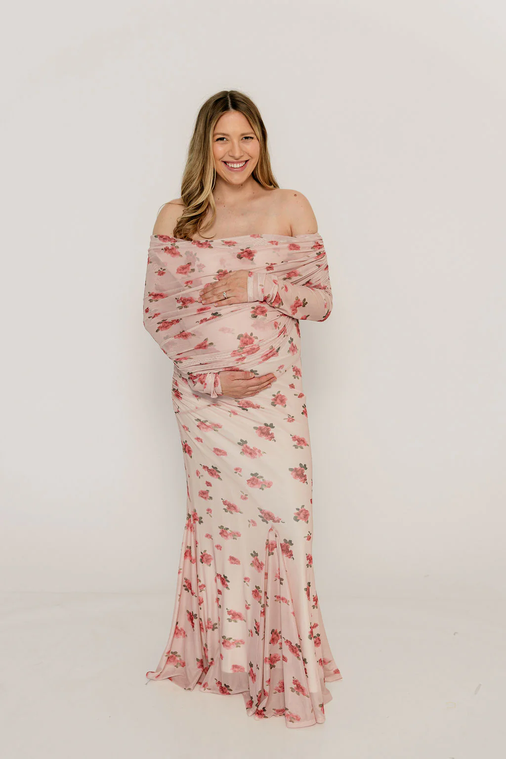 Azaleia Maxi Dress in Pink - Bump Friendly (size up for maternity) - Image 4