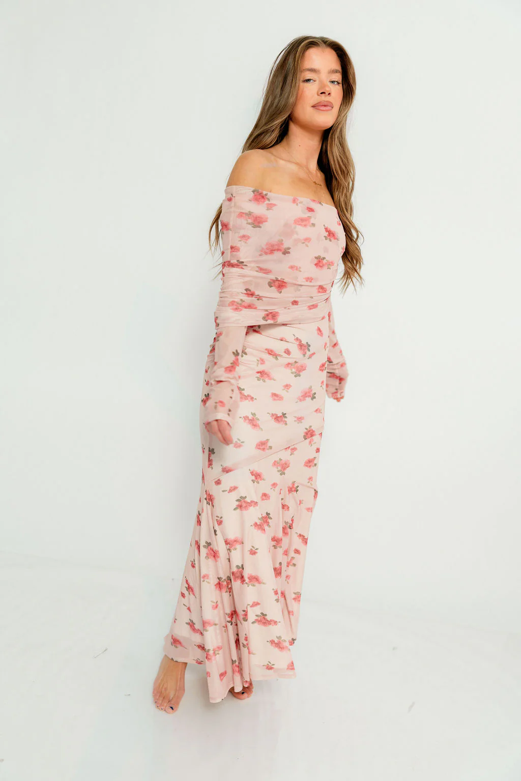 Azaleia Maxi Dress in Pink - Bump Friendly (size up for maternity) - Image 7