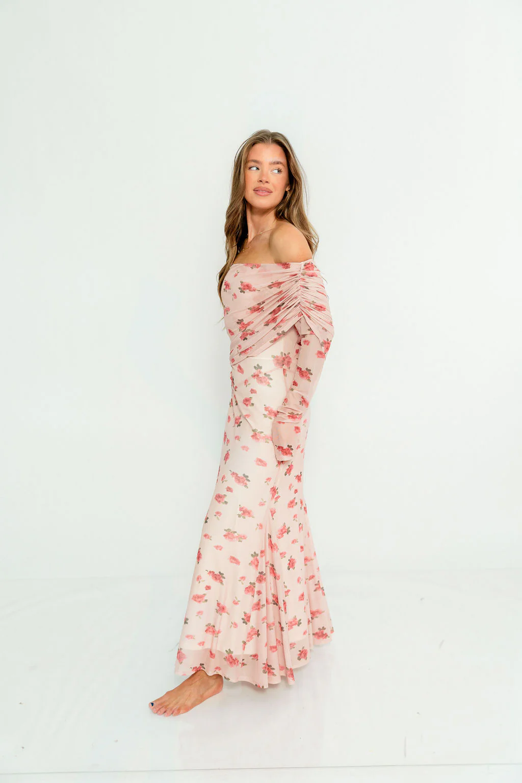Azaleia Maxi Dress in Pink - Bump Friendly (size up for maternity) - Image 8