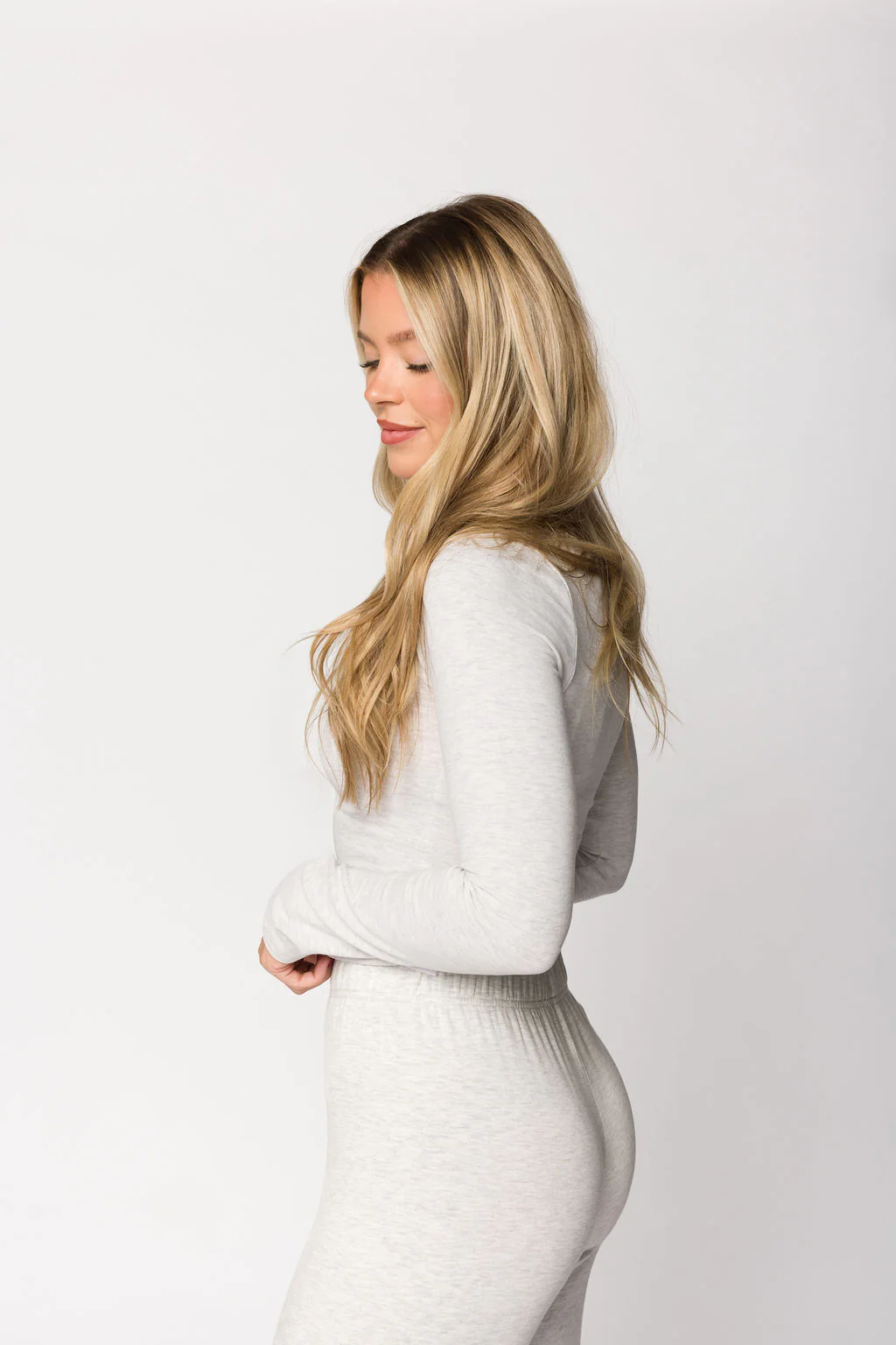 Be Mine Long Sleeve Top in Carrara - Image 3