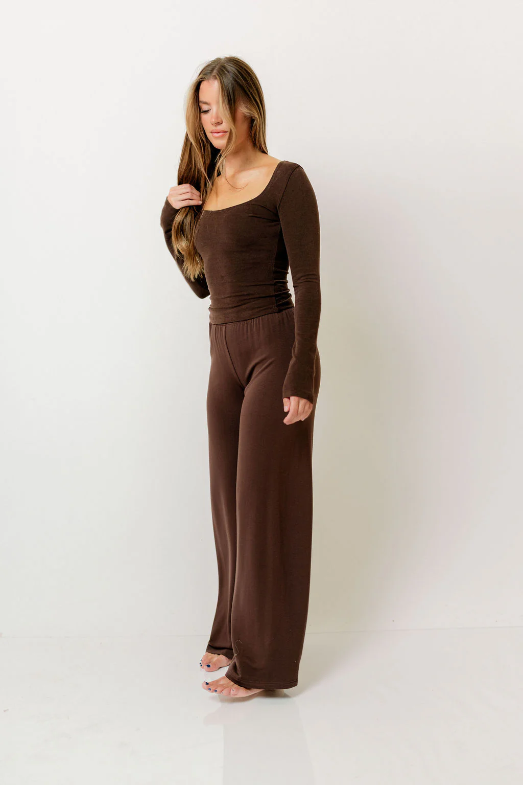 Be Mine Long Sleeve Top in Espresso - Image 11